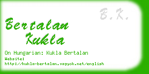 bertalan kukla business card